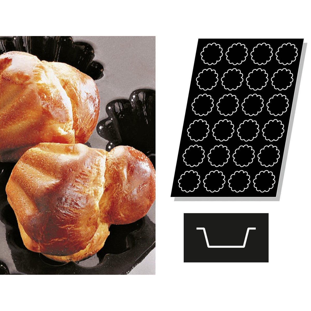 STAMPO FLEXIPAN MULTIPLO BRIOCHE FESTONATA - ARTICOLI CUCINA E PASTICCERIA - PADERNO