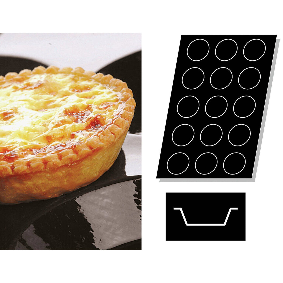 STAMPO FLEXIPAN MULTIPLO QUICHES - ARTICOLI CUCINA E PASTICCERIA - PADERNO