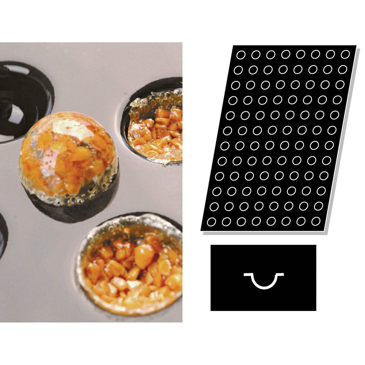 STAMPO FLEXIPAN MULTIPLO MEZZA SFERA - ARTICOLI CUCINA E PASTICCERIA - PADERNO