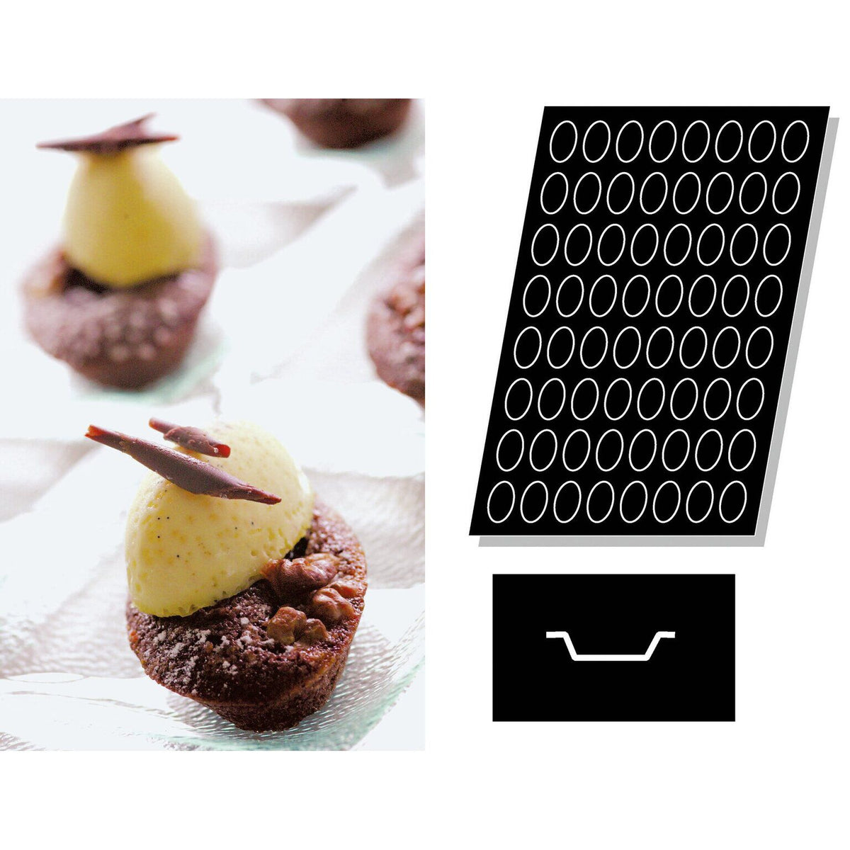 STAMPO FLEXIPAN MULTIPLO OVALI FONDO PIATTO - ARTICOLI CUCINA E PASTICCERIA - PADERNO