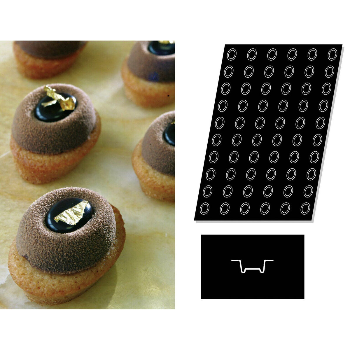 STAMPO FLEXIPAN MULTIPLO PICCOLI SAVARIN OVALI - ARTICOLI CUCINA E PASTICCERIA - PADERNO