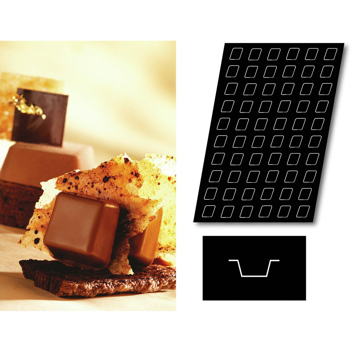 STAMPO FLEXIPAN MULTIPLO PICCOLI QUADRATI - ARTICOLI CUCINA E PASTICCERIA - PADERNO