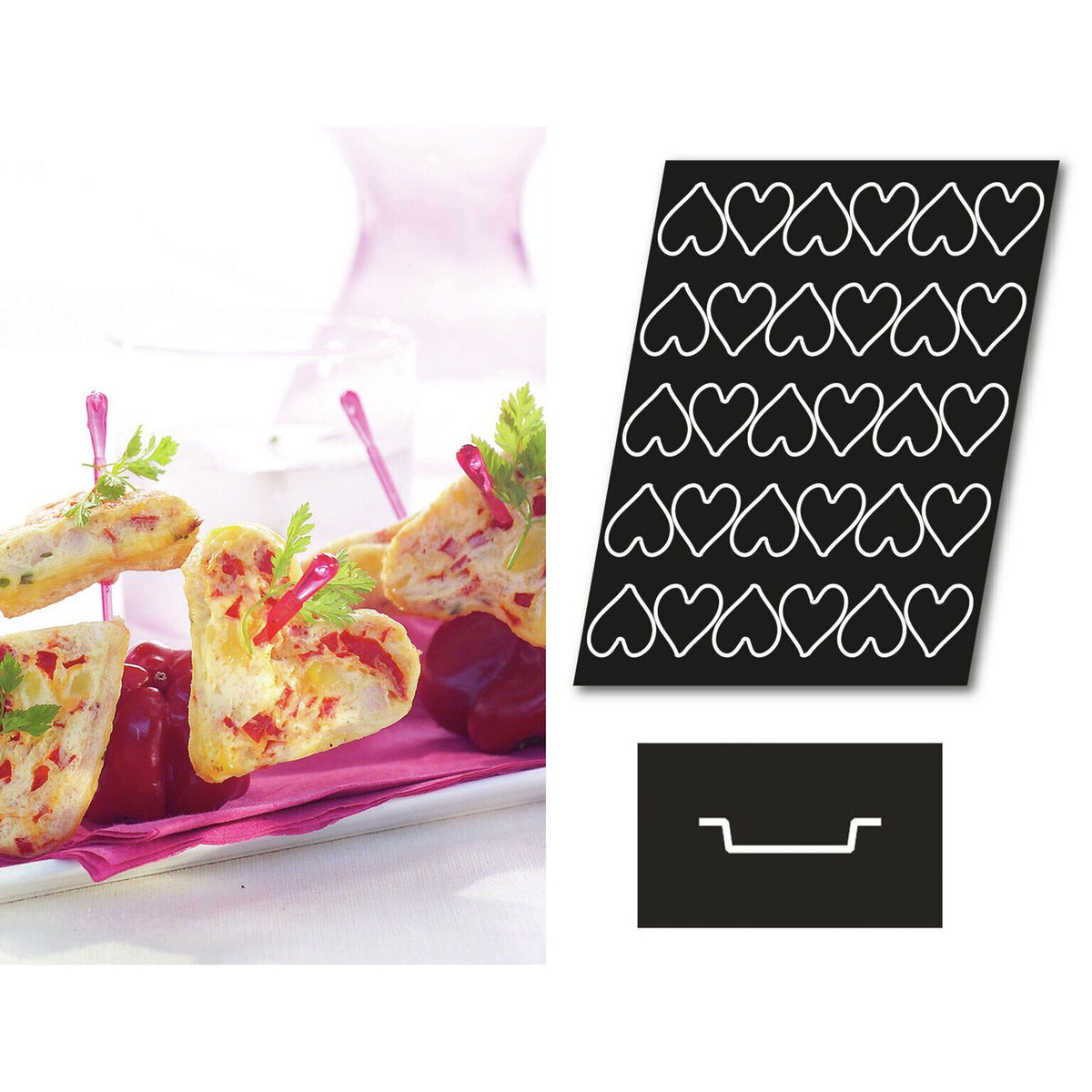 STAMPO FLEXIPAN MULTIPLO PICCOLI CUORI - ARTICOLI CUCINA E PASTICCERIA - PADERNO