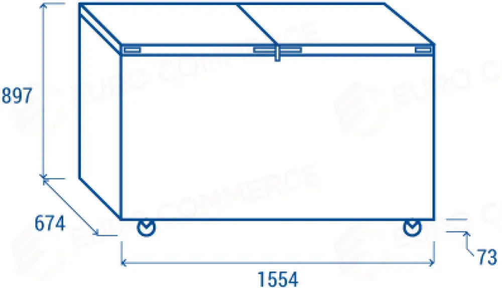 500 LT. CONGELATORE A POZZETTO (APERTURA PORTE CON SISTEMA FLIP-FLOP) C1 -18°C - CFB 500 - COOL HEAD