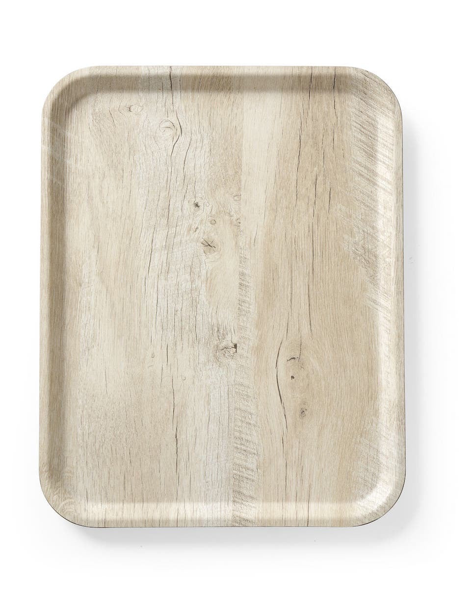 VASSOIO DA SERVIZIO IN MELAMINA CON STAMPA TIPO LEGNO, AMERBOX, LEGNO CHIARO, 330X430MM