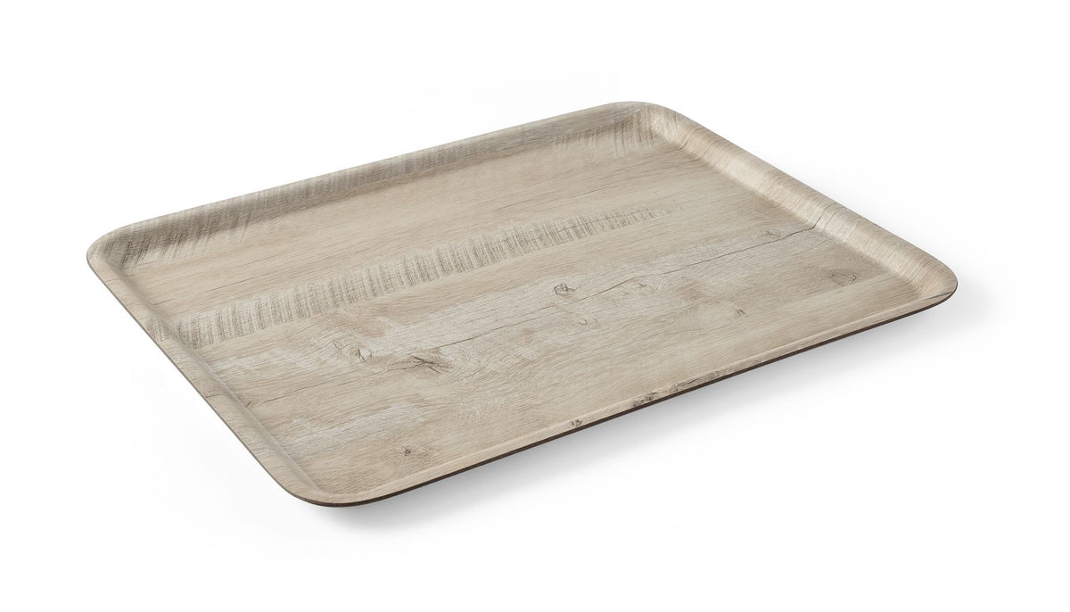 VASSOIO DA SERVIZIO IN MELAMINA CON STAMPA TIPO LEGNO, AMERBOX, LEGNO CHIARO, 330X430MM - 508862