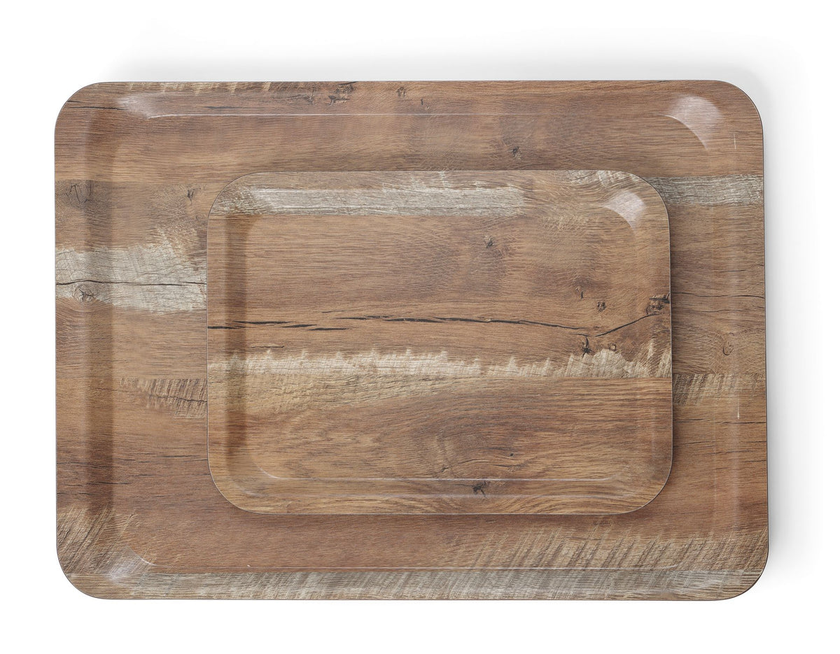 VASSOIO DA SERVIZIO IN MELAMINA CON STAMPA TIPO LEGNO, AMERBOX, LEGNA, 240X340MM - 508916