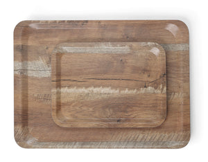 VASSOIO DA SERVIZIO IN MELAMINA CON STAMPA TIPO LEGNO, AMERBOX, LEGNA, 240X340MM - 508916