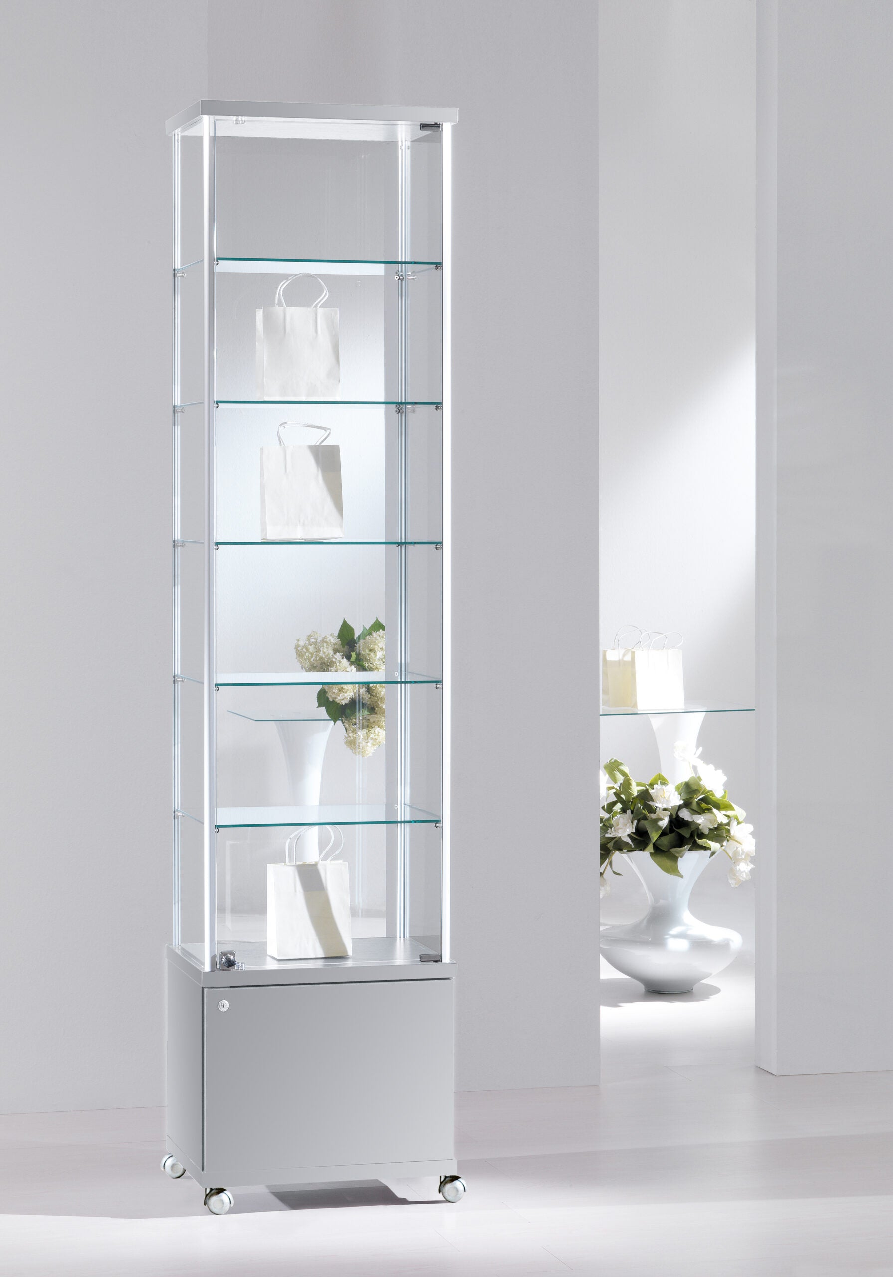 VETRINE ALLUMINIO ALLDESIGN 53X39X220 CM - 53/MA - ITALVETRINE