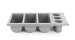 CONTENITORE PER POSATE, HENDI, GRIGIO CHIARO, 530X325X(H)105MM - 552353