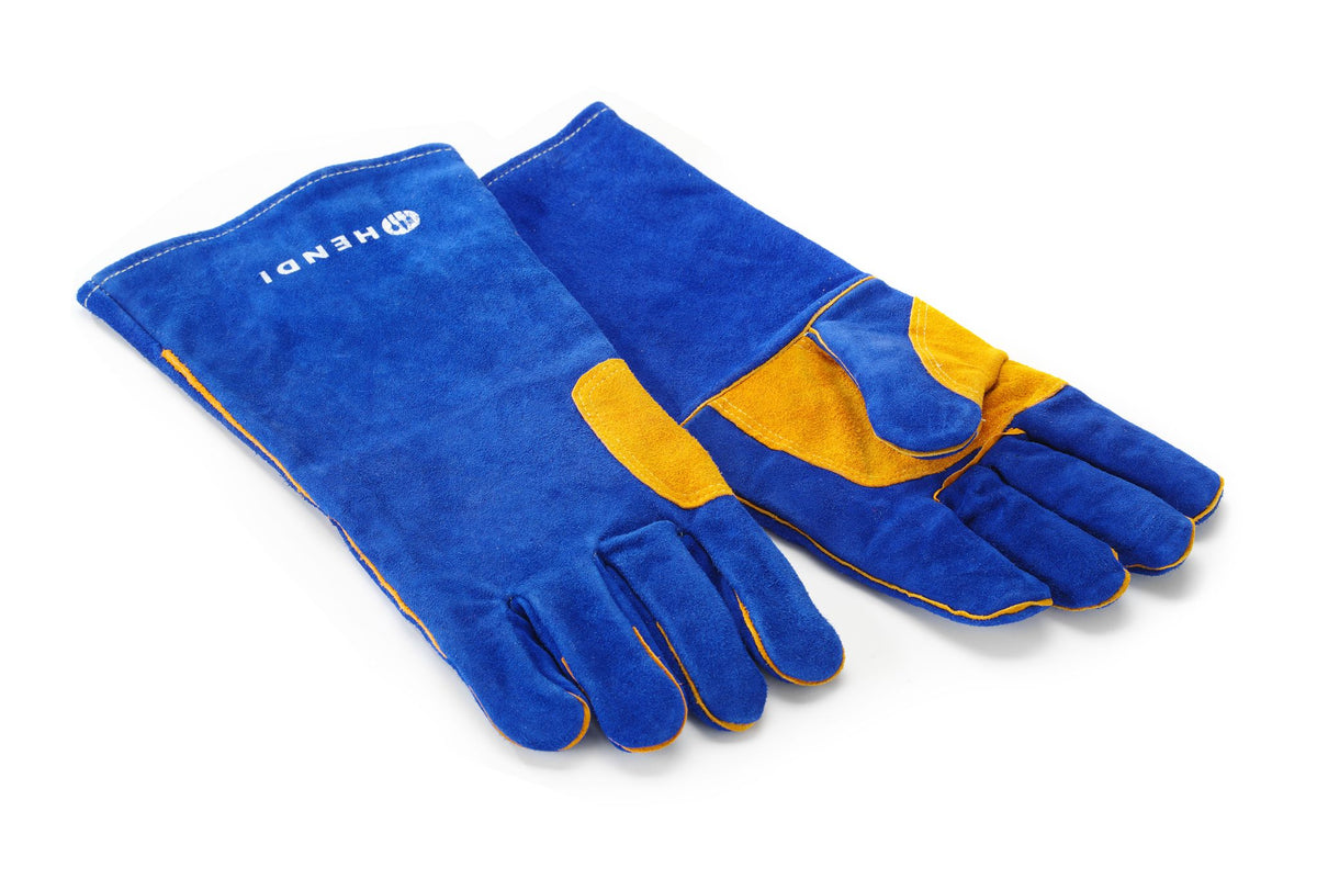 GUANTI RESISTENTI AL CALORE, IN VERA PELLE, HENDI, BLU, (L)410MM - 556597