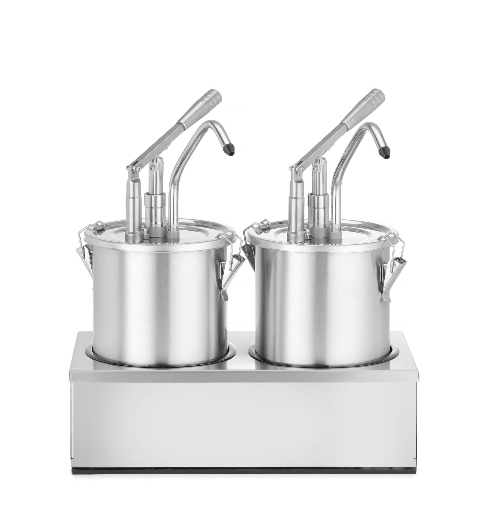 SET: 2 CONTENITORI PER SALSA IN ACCIAIO INOSSIDABILE CON DISPENSER, HENDI, 9L, 400X200X(H)440MM - 558119