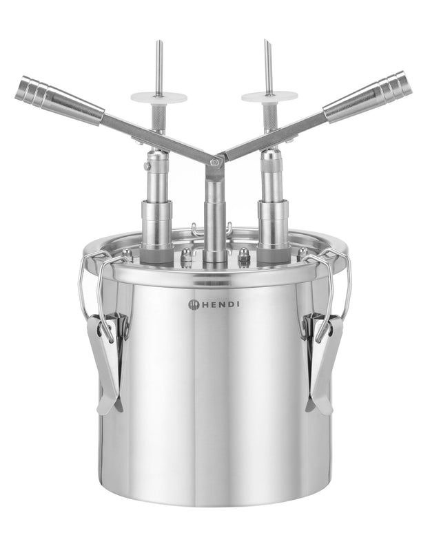 DISTRIBUTORE PER RIEMPIMENTO DI CIAMBELLE, HENDI, 4,5L, ARGENTO, 330X240X(H)390MM - 558164