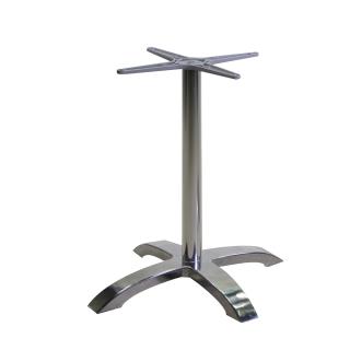 ALAN ALUMINUM TABLE BASE, STAINLESS STEEL COLOR, CM52X52H72 - 6456580000 - VACCHETTI