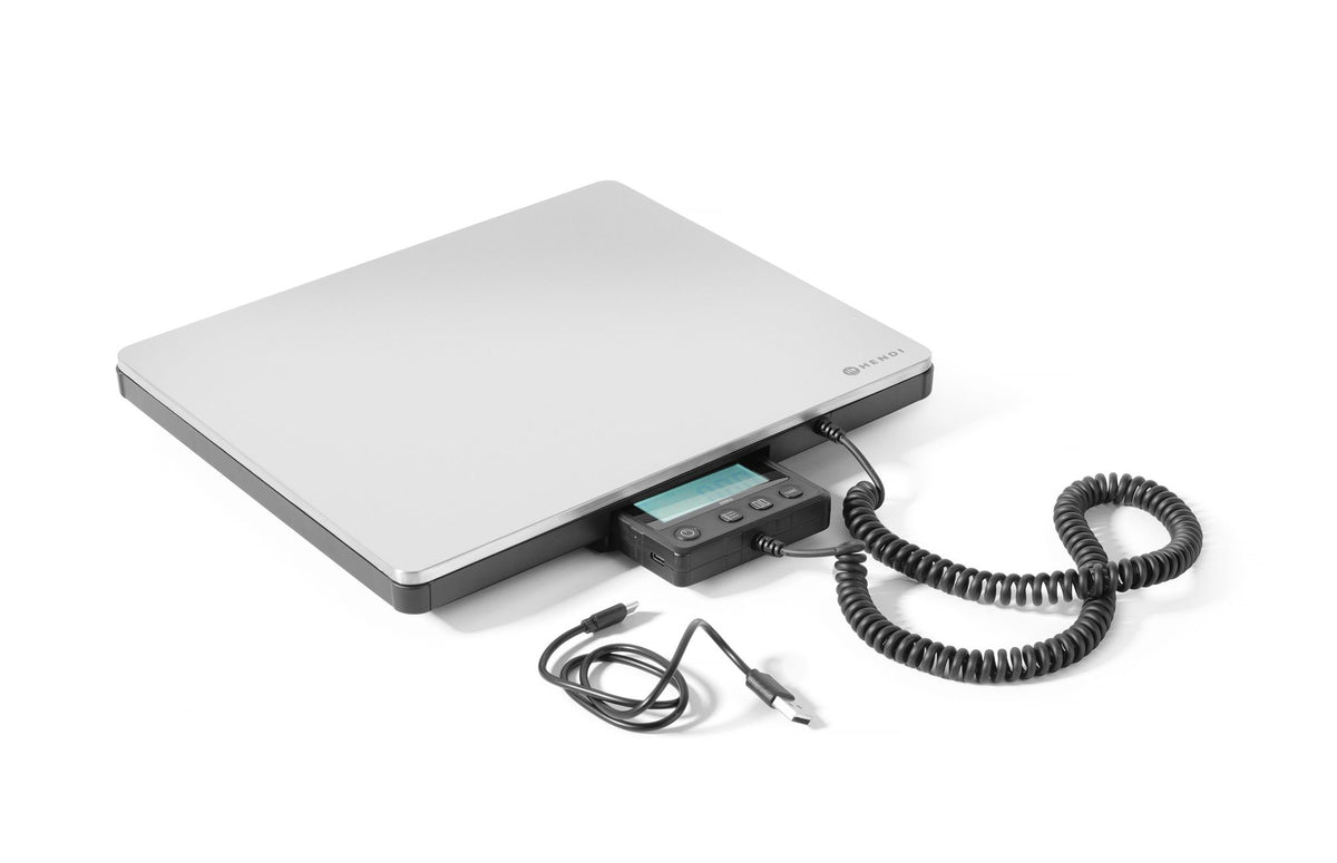 BILANCIA DIGITALE FINO A 200 KG, HENDI, 298X248X(H)37MM - 580462