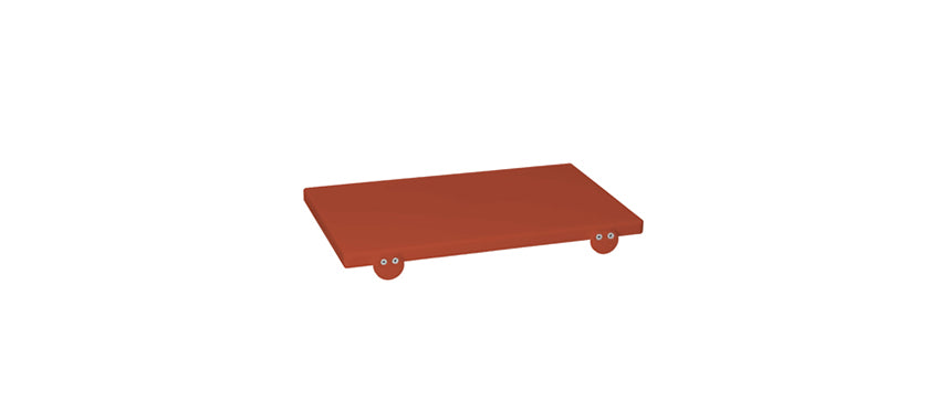 TAGLIERE POL.ROSSO MATT.50X30X2 C.BATT. - 59273 - MORINI