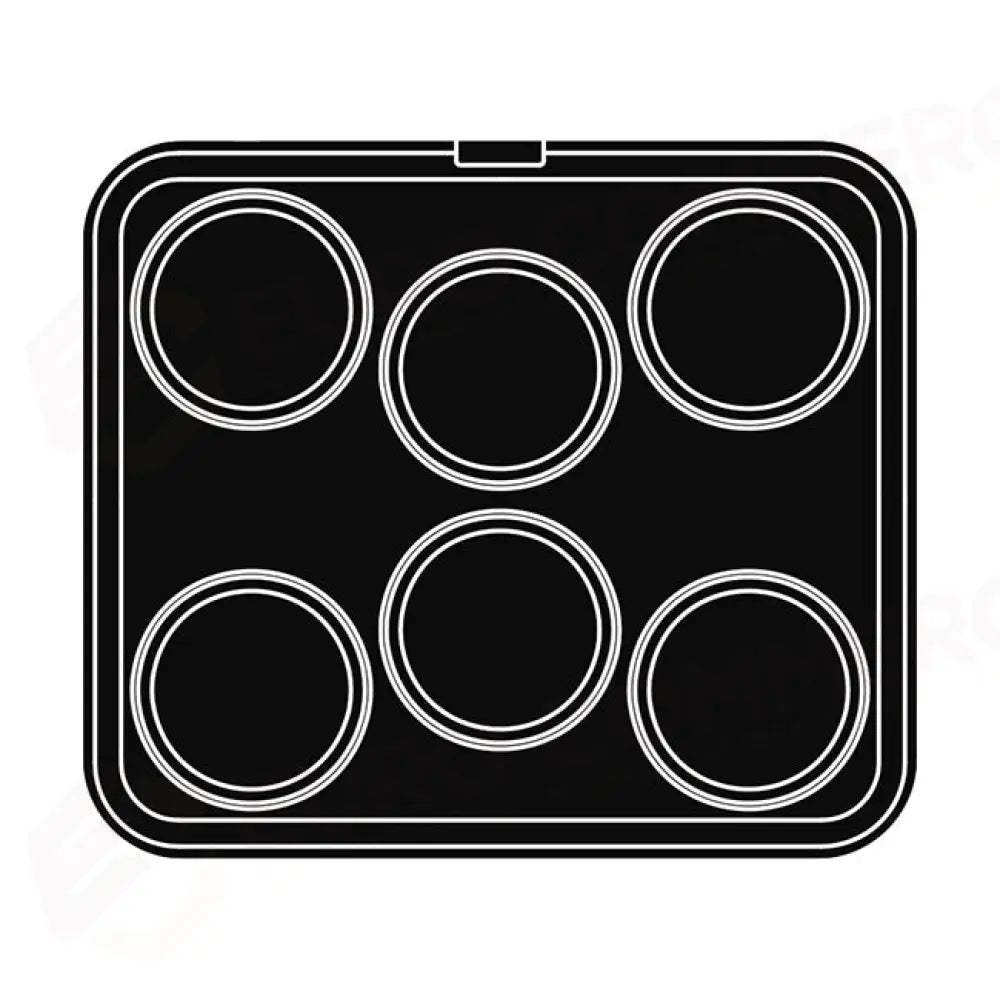 6 IMPRONTE TONDE Ø 109/95 H 21 MM - PIASTRA PER COOKMATIC 380X330 MM - PIASTRA-T - PAVONI ITALIA - PIASTRE E STAMPI