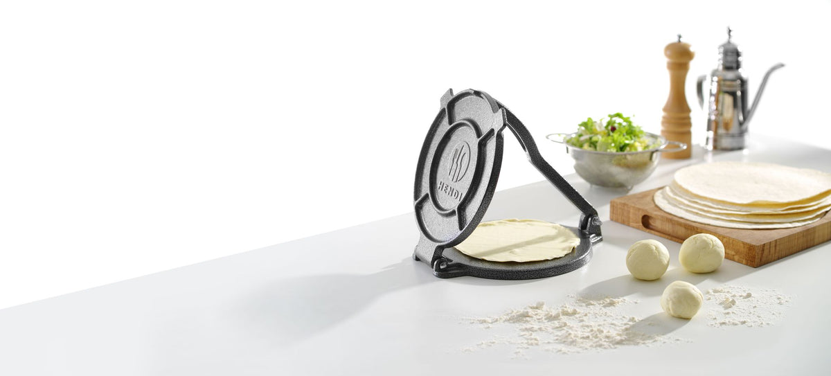 PRESSA PER TORTILLAS IN GHISA, HENDI, 255X200X(H)110MM - 611050