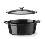 CASSERUOLA IN GHISA VETRIFICATA., HENDI, 6,88L, ROSSO, 405X255X(H)134MM - 626825