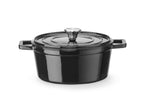 CASSERUOLA IN GHISA VETRIFICATA., HENDI, 4,4L, NERO, 365X290X(H)115MM - 626887