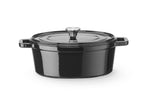 CASSERUOLA IN GHISA VETRIFICATA., HENDI, 6,88L, ROSSO, 405X255X(H)134MM - 626825