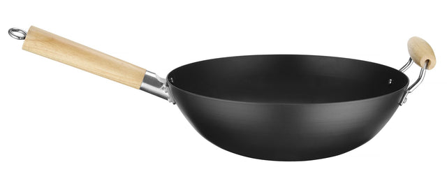 WOK CON MANICO IN LEGNO, HENDI, Ø324X565MM - 627907