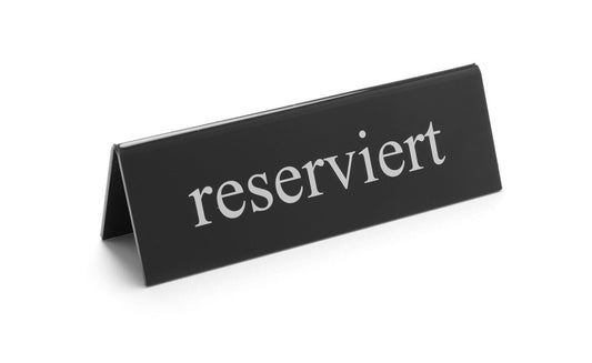 TARGHETTA RISERVATO, RESERVIERT, 130X30X(H)38MM