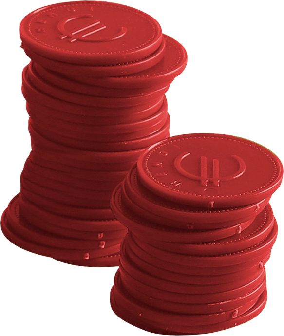 CONTRASSEGNI - 100 PEZZI, BARUP, ROSSO, 100 PEZZI, Ø25MM - 665145