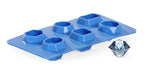 STAMPO PER CUBETTI DI GHIACCIO A FORMA DI GEMMA, BARUP, BLU, 2 PEZZI, 190X105X(H)30MM - 679012
