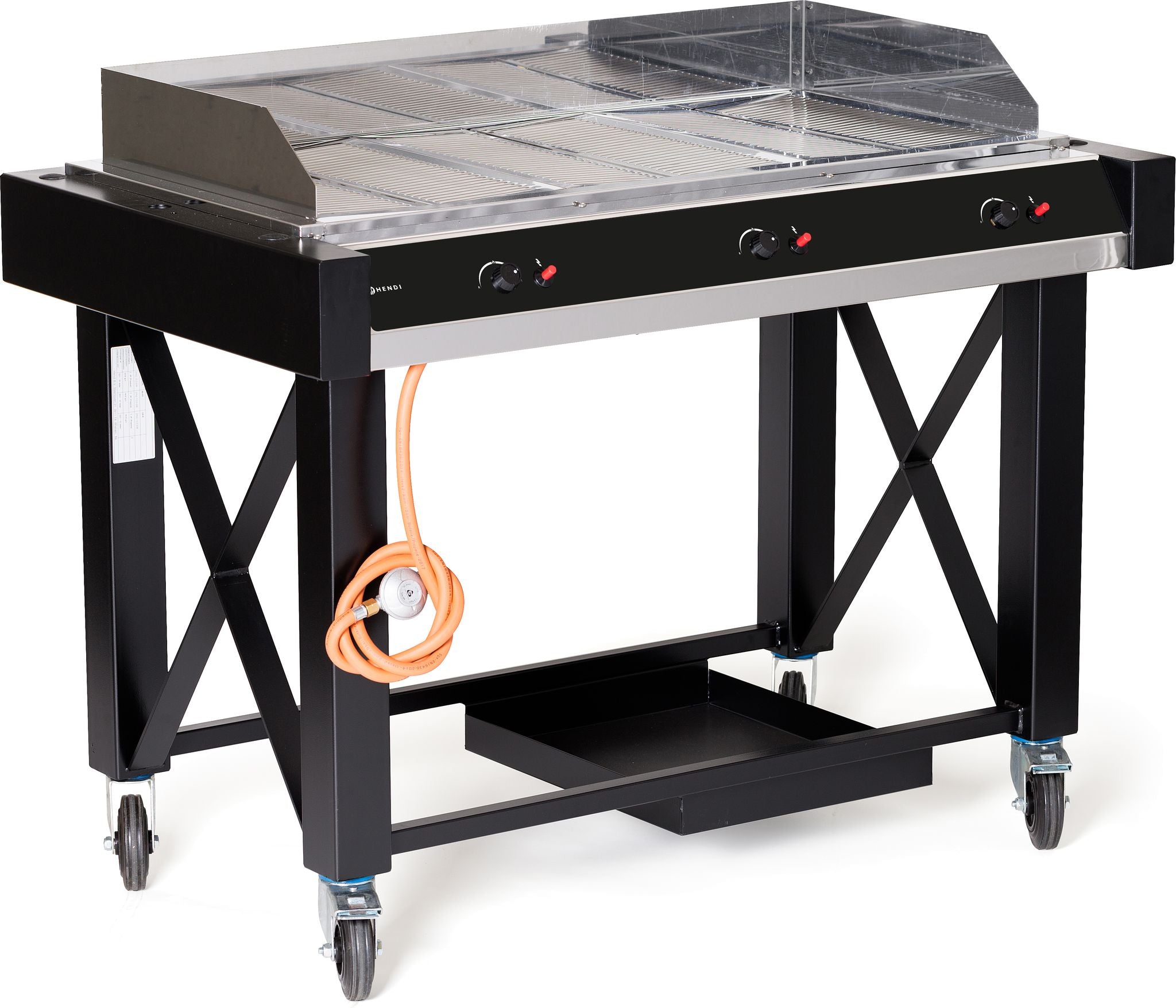 BARBECUE A GAS ATLANTA, HENDI, NERO, 13KW, 1285X770X(H)917MM - 700105