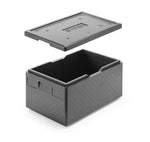 CONTENITORE ISOTERMICO, HENDI, KITCHEN LINE, GN 1/1, 40L, NERO, 600X400X(H)283MM - 707746