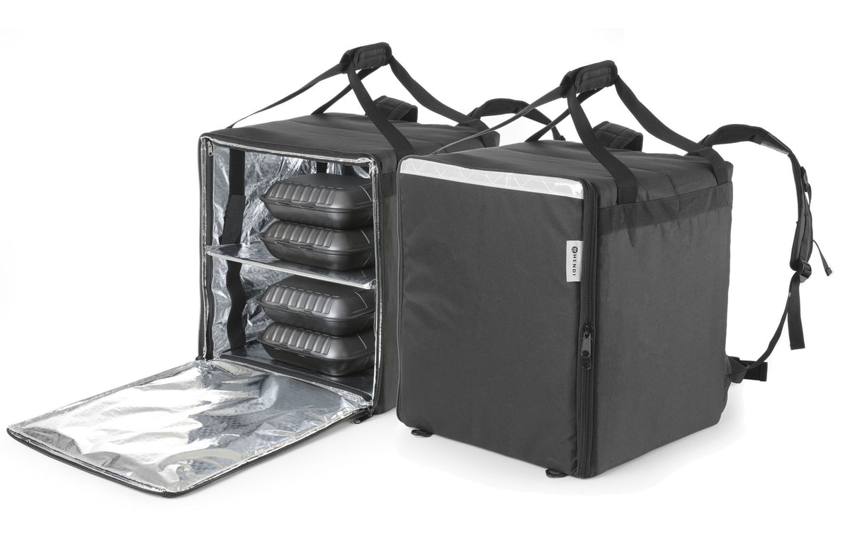 ZAINO PER LA CONSEGNA DI ALIMENTI ISOLATO, HENDI, 75,2L, NERO, 410X410X(H)480MM - 709801