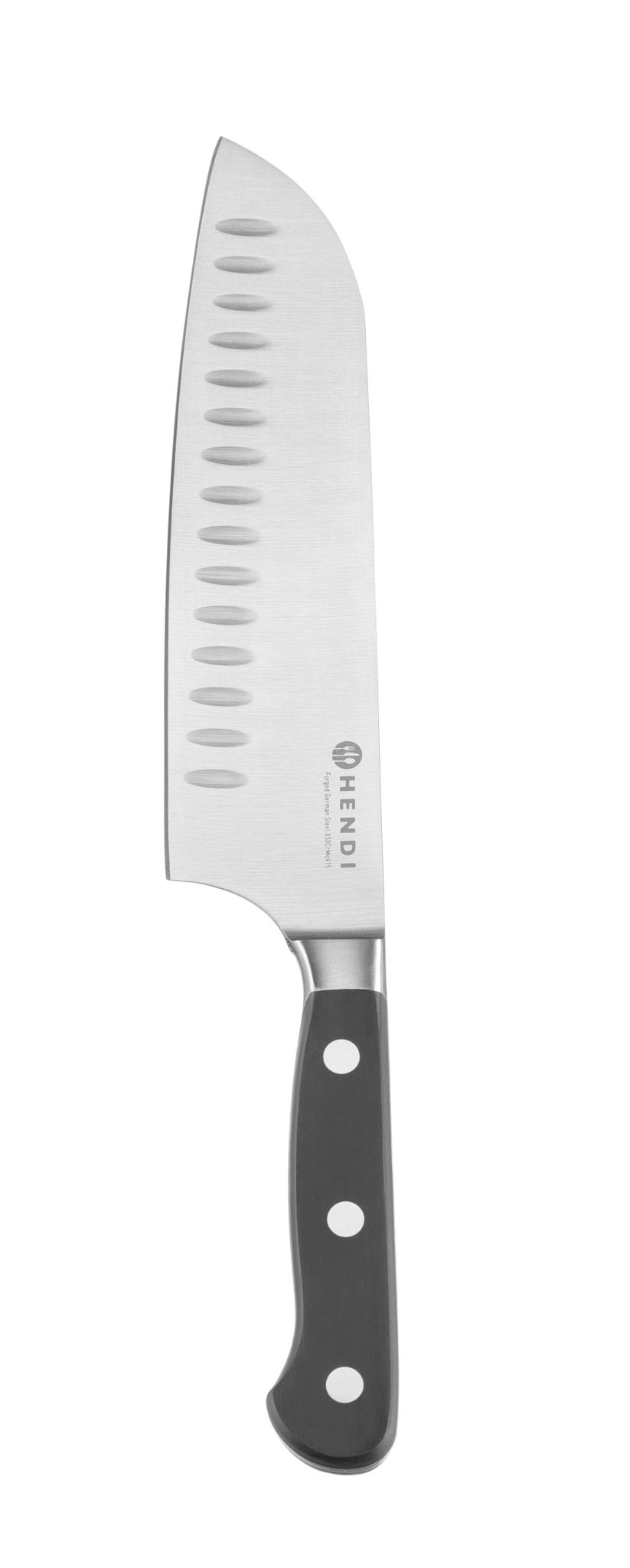 COLTELLO SANTOKU 180 MM, FORGIATO , HENDI, PROFI LINE PLUS, NERO, (L)307MM - 783795