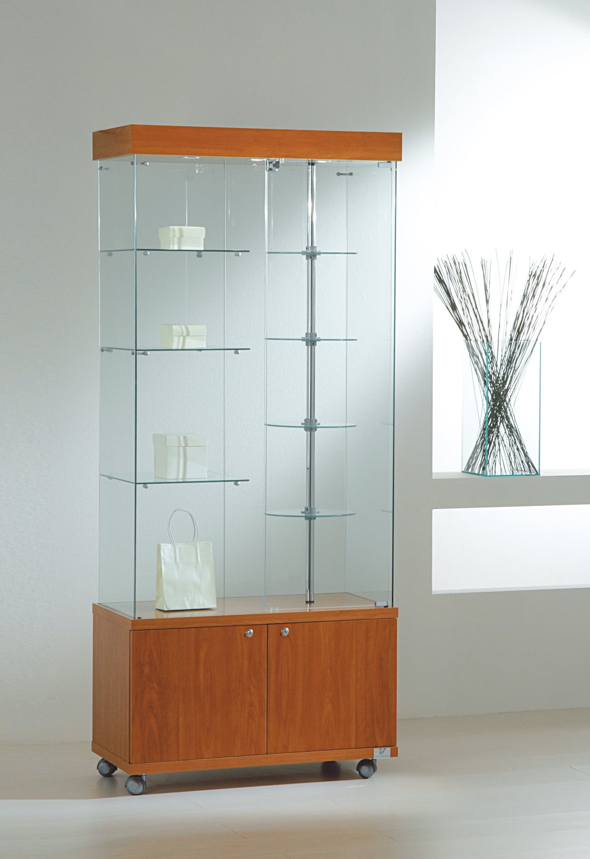VETRINE GIREVOLI LAMINATO LIGHT 77X40X187 CM - 8/18GM - ITALVETRINE