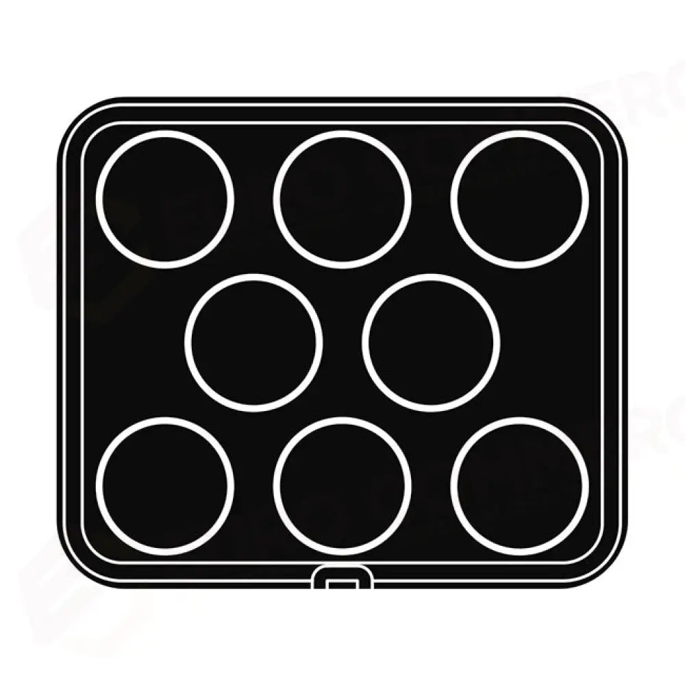 8 IMPRONTE TONDE Ø 90/87 H 20 MM - PIASTRA PER COOKMATIC 380X330 MM - PIASTRA45 - PAVONI ITALIA - PIASTRE E STAMPI