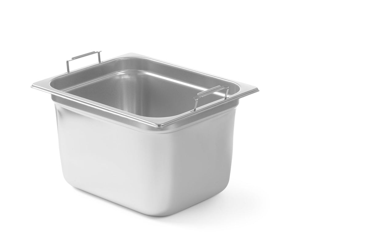 CONTENITORE GN CON MANIGLIE RETRATTILI, HENDI, GN 1/2, 6,25L, 325X265X(H)100MM - 803257