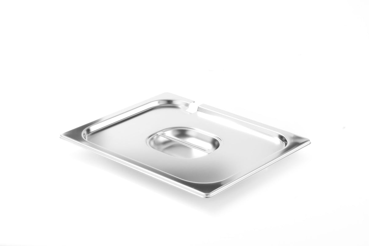 COPERCHIO PER TEGLIE GN CON SCANSO PER CUCCHIAIO, HENDI, PROFI LINE, GN 2/3, 354X325MM - 805114