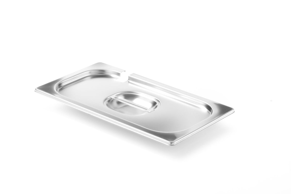 COPERCHIO PER TEGLIE GN CON SCANSO PER CUCCHIAIO, HENDI, PROFI LINE, GN 2/3, 354X325MM - 805114