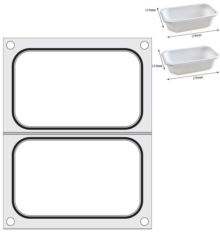 MATRICE SIGILLANTE PER VASCHETTE, HENDI, RECIPIENTE 227X178 MM - 805572