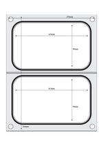 MATRICE SIGILLANTE PER VASCHETTE, HENDI, RECIPIENTE COLT A DUE COMPARTIMENTI 227X178 MM - 805640