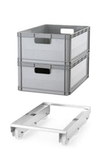 CARRELLO PER CONTENITORI, 6 RUOTE, HENDI, ARGENTO, 680X490X(H)133MM - 809891