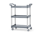 CARRELLO DI SERVIZIO IN POLIPROPILENE A 3 SCAFFALI, PICCOLO, AMERBOX, 800X420X(H)945MM - 810200