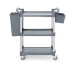 CARRELLO DI SERVIZIO IN POLIPROPILENE A 3 SCAFFALI, PICCOLO, AMERBOX, 800X420X(H)945MM - 810200