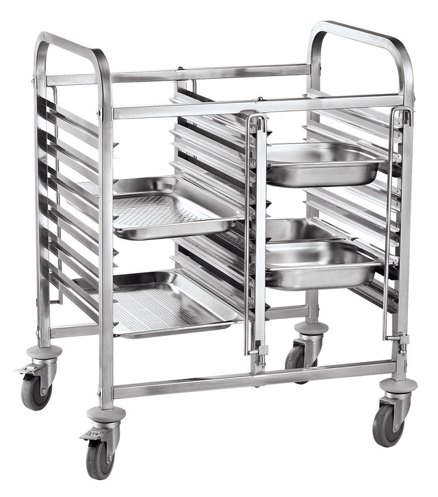 CARRELLO PORTATEGLIE DOPPIO - 12 X GN 1/1, HENDI, 810X610X(H)960MM - 810569