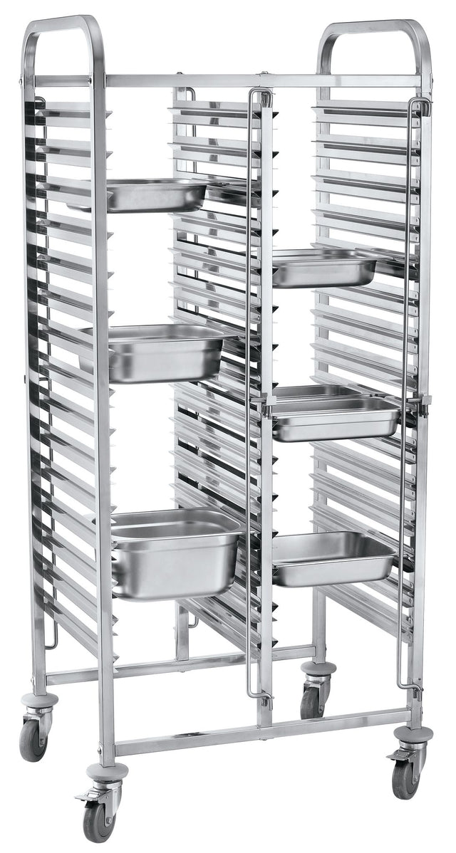 CARRELLO PORTATEGLIE DOPPIO - 30 X GN 1/1, HENDI, 798X610X(H)1710MM - 810576