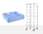 TROLLEY PER CESTELLI LAVASTOVIGLIE - 7 X 500 X 500MM, HENDI, 615X560X(H)1710MM - 810583