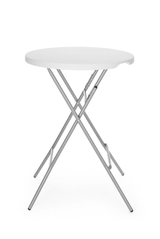 TAVOLO BAR, AMERBOX, CARICO MASSIMO 80 KG., BIANCO, Ø800X(H)1100MM