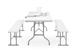 TAVOLO PER BUFFET PIEGEHVOLE, HENDI, CARICO MASSIMO 150 KG., 1830X750X(H)740MM - 810910