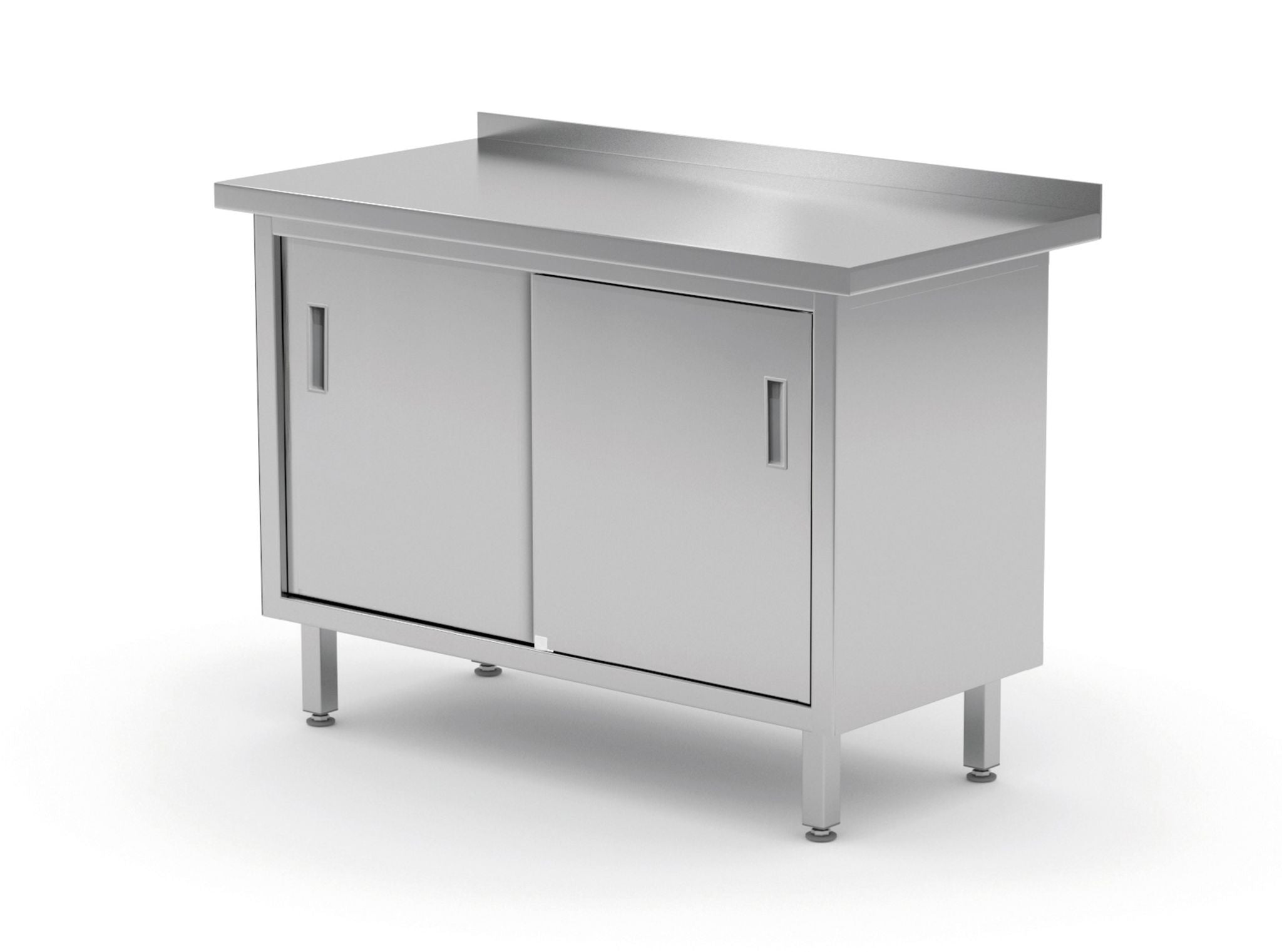 ARMADIO DA LAVORO CON ANTE SCORREVOLI, BULLONATO, HENDI, PROFI LINE, ARGENTO, 1200X600X(H)850MM - 817766