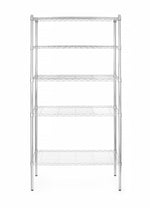 SCAFFALE DI STOCCAGGIO CON 5 RIPIANI, HENDI, NERO, 910X455X(H)1830MM - 812990